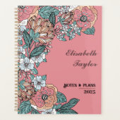 Doe-het-zelf Roze Bloem Planner: Uw Gepersonalisee Planner (Voorkant)