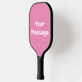 Doe het zelf Roze en witte tekst Sjabloon Pickleball Paddle (Links)