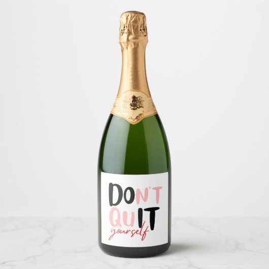 Doe het zelf sparkling wijnetiket (Voorkant)
