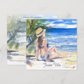 *~* Doe-het-zelf Tropisch Palmstrand AR29 ELKE GEB Kaart (Voorkant / Achterkant)