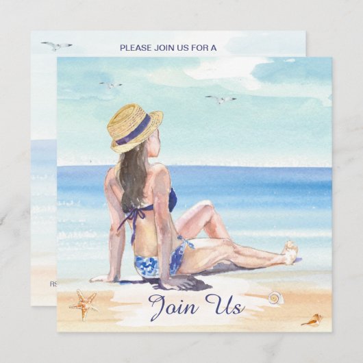 *~* Doe-het-zelf Tropisch Strand AR29 Algemeen ELK Kaart (Voorkant / Achterkant)