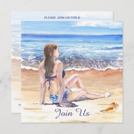 *~* Doe-het-zelf Tropisch Strand AR29 Algemeen ELK Kaart (Voorkant / Achterkant)