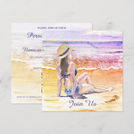 *~* Doe-het-zelf Tropisch Strand AR29 Algemene RSV Kaart (Voorkant / Achterkant)