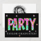 * Doe-het-zelf uitnodiging voor elk feestje, krabb (Voorkant / Achterkant)