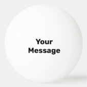 Doe het zelf Wit en Zwart Naam Tekst Sjabloon Pingpongbal (Achterkant)