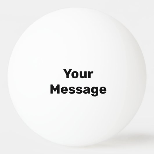 Doe het zelf Wit en Zwart Naam Tekst Sjabloon Pingpongbal (Achterkant)