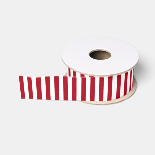 Doe-het-zelf wit/rode streep grosgrain lint