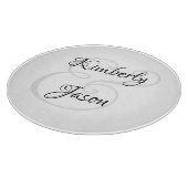 Doe-het-zelf zijn & haar scriptnamen, zwart & grij snijplank (Hoek)