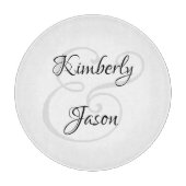 Doe-het-zelf zijn & haar scriptnamen, zwart & grij snijplank (Voorkant)