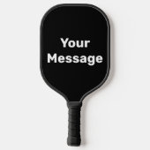Doe het zelf zwart-wittekst Sjabloon Pickleball Paddle (Achterkant)