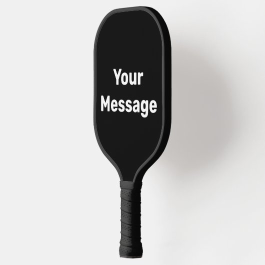 Doe het zelf zwart-wittekst Sjabloon Pickleball Paddle (Links)