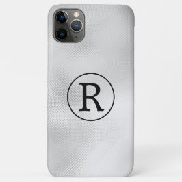 Doe-het-zelf zwarte monogram in cirkel, grijs glas Case-Mate iPhone case