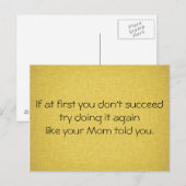 Doe het zoals je moeder je zei briefkaart (Voorkant / Achterkant)