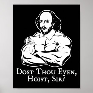 Doe Hoist Sir Toch Grappige Gym Workout Weeg Poster
