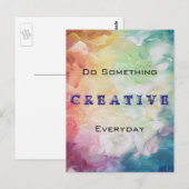 Doe iets creatief elke dag Motivatie Briefkaart (Voorkant / Achterkant)