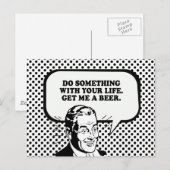 DOE IETS MET JE LEVEN - GEEF ME EEN BIERT-shirt Briefkaart (Voorkant / Achterkant)