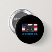 Doe iets met Michelle Obama Ronde Button 5,7 Cm (Voorkant /achterkant)