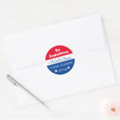Doe iets | Michelle Obama Gezegde | Vote Harris Ronde Sticker (Envelop)