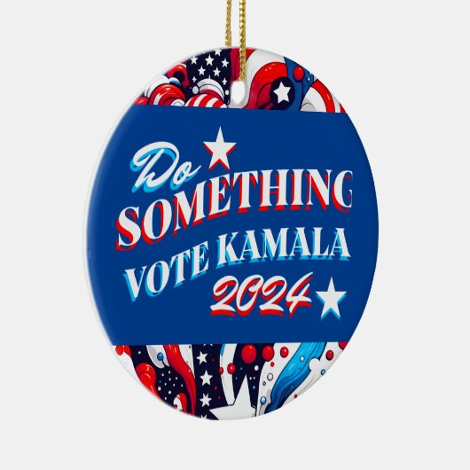 Doe iets | Stemming Kamala 2024 Keramisch Ornament (Rechts)