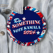 Doe iets | Stemming Kamala 2024 Ronde Button 6,0 Cm (In situ)
