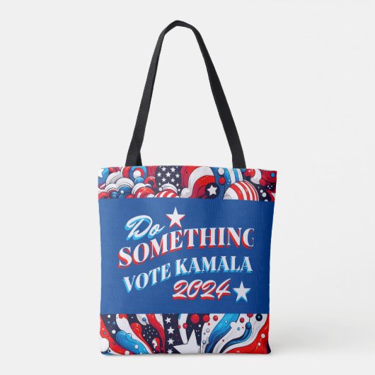 Doe iets | Stemming Kamala 2024 Tote Bag (Achterkant)