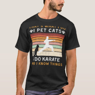  doe ik als huisdier katten en doe ik karate grap t-shirt
