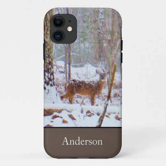 Doe in the snow, Deer in Lake Arrowhead Case-Mate iPhone Case (Achterkant)