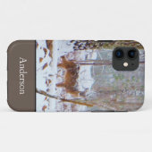 Doe in the snow, Deer in Lake Arrowhead Case-Mate iPhone Case (Achterkant (horizontaal))