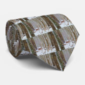 Doe in the snow, Deer in Lake Arrowhead Stropdas (Opgerold)