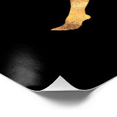 Doe in twijfel Yoga Faux Gold Foil Poster (Hoek)