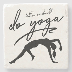 Doe in twijfel Yoga Stenen Onderzetter