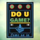 Doe je aan gamen? Multi Kleur Raamsticker (Vel 3)