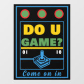 Doe je aan gamen? Multi Kleur Raamsticker (Vel)