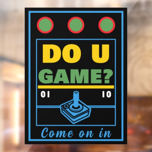 Doe je aan gamen? Multi Kleur Raamsticker (Vel 2)