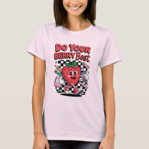 Doe je bessen beste Schattigee aardbei terug naar  T-shirt