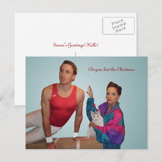 Doe je best deze kerst. feestdagenkaart (Voorkant / Achterkant)