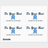 Doe je best en God zal de rest doen Rechthoekige Sticker (Vel)