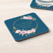 Doe je best God de rest geven - Christelijke vrouw Bier Onderzetter (Linkerzijde)