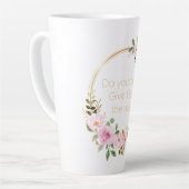 Doe je best God de rest geven - Christelijke vrouw Latte Mok (Linkerhoek)