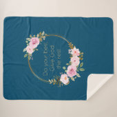 Doe je best God de rest geven - Christelijke vrouw Sherpa Deken (Voorkant (horizontaal))