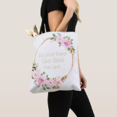 Doe je best God de rest geven - Christelijke vrouw Tote Bag (Dichtbij)