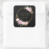 Doe je best God de rest geven - Christelijke vrouw Vierkante Sticker (Tas)