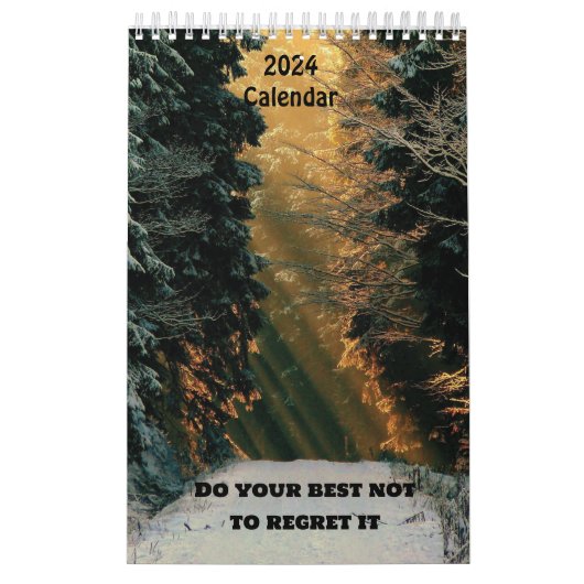Doe je best om er geen spijt van te hebben 2024 bo kalender (Hoes)