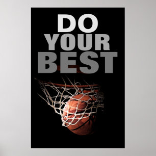 Doe je beste basketbal Inspirerend Poster