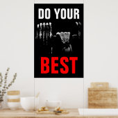 Doe je beste bodybuilding training Motivatie Poster (Keuken)
