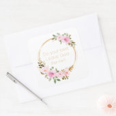 Doe je beste God de rest - Christelijke vrouwen Vierkante Sticker (Envelop)