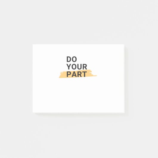 Doe je deel en wacht niet op anderen post-it® notes (Voorkant)