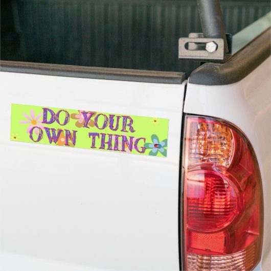 Doe je eigen ding bumpersticker (Op Truck)