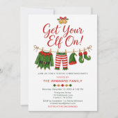 Doe je Elf mee op het kerstfeest Kaart (Voorkant)