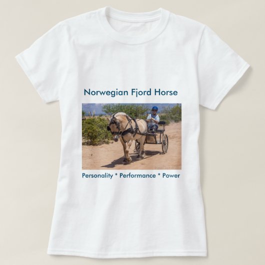 Doe je Fjord paard hier. T-shirt (Design voorkant)